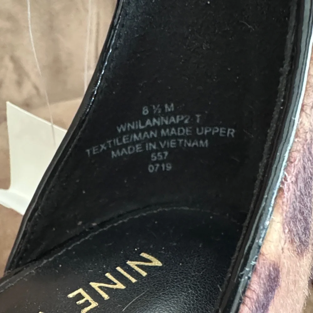 Nine West Leopard Print Strappy Heels - Picture 3 of 6
